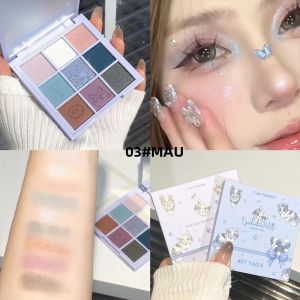 Bảng Phấn Mắt Thông Minh Có Ánh Ngọc Trai Mịn Lấp Lánh Lâu Trôi Phát Triển Màu Sắc Lung Linh Chống Mồ Hôi & Nước 9 Màu