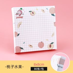 (8x8cm)Cute Sticky Notes Mini Memo Pad Nota Kecil Student Gift Kawaii Stationery
