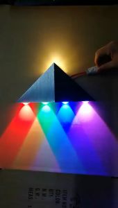 High quality wall lamp 5W LED Triangle Colorful Lantern Wall Decoration Porch Light Holder Party Wall Light Geometric Wall Lamp For Living Room LED Indoor and Outdoor