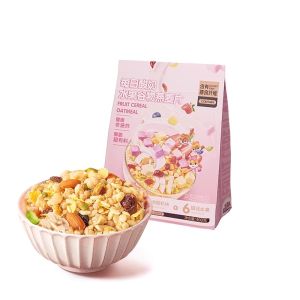 Three Squirrels ข้าวโอ๊ตผสมผลไม้และถั่ว 400 กรัม ขนมสุขภาพ ไม่ต้องต้ม ทานได้ทันที ผลิตจากเมืองจีน บรรจุกล่อง