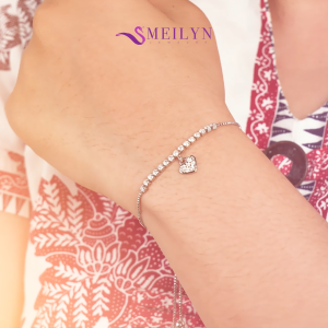 MEILYN Gelang Tangan Serut Italy Motif Jurai Love  0232220336