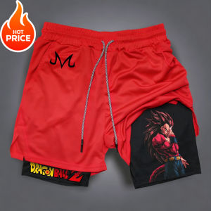 Bandai | Super Saiyan Dragon Ball Vegeta Summer Men 2026 Double-Layer Replica Two-Piece Loose-Fit Training Running Shorts Casual Pants