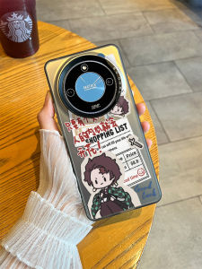 Cartoon Sticker Newspaper Ghost Slayer Honor X70 Phone Case Anti-Fall Protection Shell for X50 pro X60 X40i X30 GT Trendy Brand