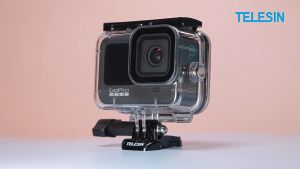 Khung chống nước TELESIN dành cho GoPro Hero 9/10/11 Black- Case vỏ chống nước bơi lặn lên tới 40m- Hàng chính hãng
