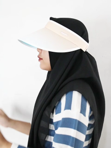 Topi 2in1 Gradasi Topi pantai Outdorr Sinar UV Terbaru bisa dilipat C-12