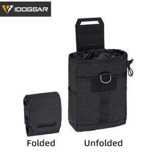 IDOGEAR Tactical Dump Pouch MOLLE Drop Pouch Foldable Mag Recycling Holder Magazine Storage Purposed Bag Hunting Combat 3577