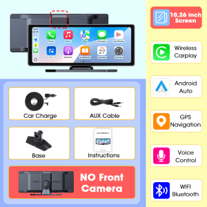 Develuck 10.26/11.26 inch 4K Dashcam CarPlay Android Auto Rearview Mirror Camera Video Recording GPS Navigation Car DVR FM AUX