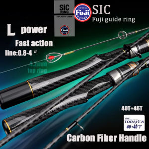 ĐI CÂU mới thanh | cần dạng sợi | Vòng dẫn hướng Fuji (SIC) | Vòng đầu 4.2mm | L điện/hoạt động nhanh | thu hút: 2-12g/dòng: 0.8-4 # | 40 + 46t Carbon | Sợi Carbon xử lý |