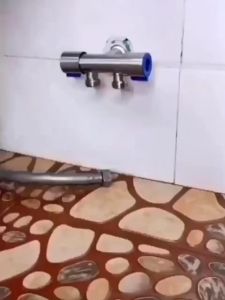 SUS304 Stainless Steel 2 Way Angle Valve Kitchen Bathroom Toilet Water Faucet 1 Into 2 Out Multi-function Water Pipe