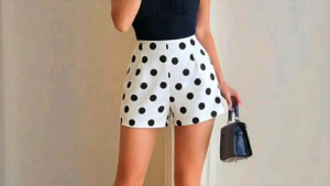 ZAE Casual Plain Color AND Polka Dot AND Maong Denim Blue AVAILABLE IN Regular Size AND Plus Big Size High Waist Short