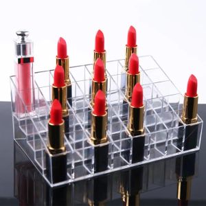 24/40 Lipstick Stand Case Jewelry Box Makeup Organizer Storage Box Mascara Cosmetic Holder Display Plastic Box Home Storage