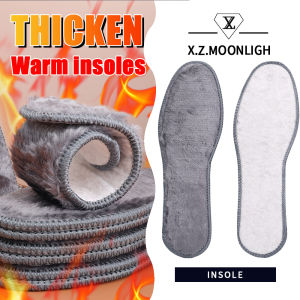 X.Z.MOONLIGH Imitation Rabbit Fur Plus Velvet Thickening Mens Anti-Odor Breathable Winter Warm Insole