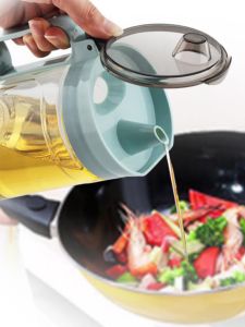 Thickened Glass Oil Bottle Leakproof Kitchen Seasoning Bottle Home Use Cooking Oil Bottle Soy Sauce Vinegar Pot Modern Style