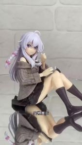 Bandai | New The journey of elaina anime figure read and relax elaina desktop action figures decorations simple style kawaii girl dolls