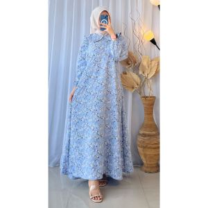 ZAHRA LONG DRESS | GAMIS SYAKILA MOTIF KEKINIAN