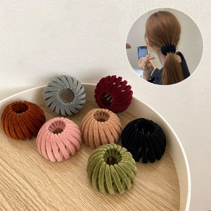 Today Market Bird Nest Hair Clip Velvet Bird Nest Shaped Hair Claw Lazy People Bun Fixed Hair Clips Expandable Ponytail Holder Clip Fashion Hair Clips Bun Maker Ponytail Holder Headwear air Accessories