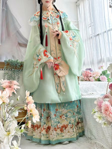CHANMIAOYI | Women Chinese Traditional Hanfu Yunjian Mafen Skirt Suit
