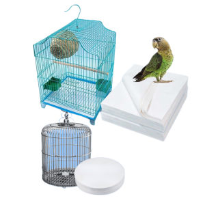 100 Pcs Bird Cage Papers Liner Disposable Non Woven Parrot Bird Pad Precut Absorbent Bird Paper Pet Cages Cushion Accessories