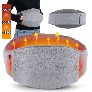 Electric Uterus Warming Pad Heating Abdomen Belt Heated Waist Belt 3 Levels Adjustable Cold-Proof Uterine Belt Hand Waist Warming Pad Women Menstrual Relief Pain Uterus Hand Warmer