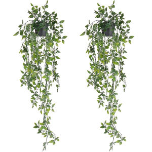 Artificial Green Plant Hanging Vine Fake Flower Home Living Room Decoration Basket Decorative Hanging Plant Small Potted Plant