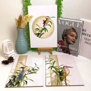 RUNABEE HIASAN DINDING 20X30CM DEKORATIF ABSTRAK WALL ART TREE BAMBOO ARTISTIK MINIMALIS POSTER KAYU