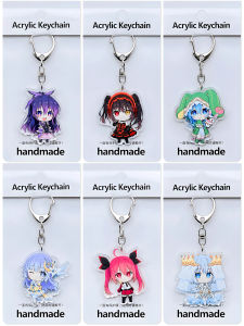 Buy 2 Get 1 Free Acrylic Keychain Paper Folding Anime Date a Live Ice Bud River Four Threads Anime Lanyard Hanging Ornament