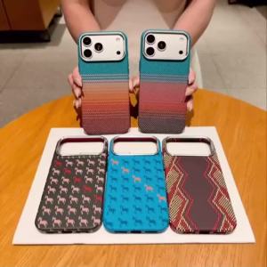 Kevlar Carbon Fiber Texture Case For IPhone 18 Air 17 16 15 14 13 ProMax For Magsafe Magnetic Hard PC Shockproof Protector Cover