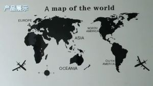 World Map Wall Sticker Acrylic 3D Solid Crystal World Map Wall Decoration Bedroom Living Room Office Stickers.