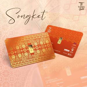Gold Bar 1g (Textile Motive - Songket) - by Tamu Gold