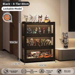 ZHUSHANXIA | Lighted Lockable Acrylic Display Case for Collectibles