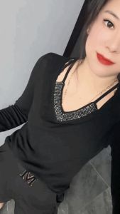 Elegant Hollow out V-Neck Long Sleeve T-Shirt Womens Slim Fit Elastic Black Top Fashionable Casual Tee for Ladies