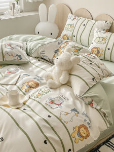 100% Pure Cotton Cartoon Style Duvet Cover Single Piece 2.2 Meters Student Warmth Storage Bedding Cover Quilt Coverlet