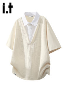 izzue | Summer New Trendy Loose Fitted Short Sleeve Polo Shirt