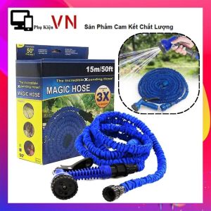 Bộ Vòi Xịt Giãn Nở 15m Tưới Cây Rửa Xe Thông Mình Magic Hose Cực Kỳ Tiện Lợi - Vòi Xịt Nước Tăng Áp 7 Chế Độ Phun Đa Năng - Vòi Nước Dãn Nỡ 15M Tiện Dụng