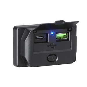 66W Cars Accessories Charger Fast Charging 12V 24V Surface Mount Power Socket Marine Motorcycle Truck Boat With Swith QC PD USB