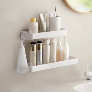 Giá Để Đồ Góc Phòng Tắm Không Cần Đục Lỗ Giá Để Đồ Trong Nhà Bếp Và Phòng Tắm Chất Liệu ABS Chống Thấm Nước Dễ Vệ Sinh