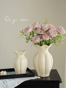 Elegant American Style Ceramic Flower Vase Luxury Vintage Creative Rose Fresh Flowers Living Room Decoration Ornaments Small