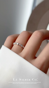 Le Silber Co. S925 Sterling Silver - Little Hearts Ring