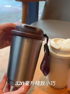 Urbanova Stainless Steel Insulated Straw Tumbler Double-Drink Lid Leakproof Coffee Cup