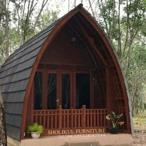 gazebo rumah lumbung 4m x 5m kayu jati