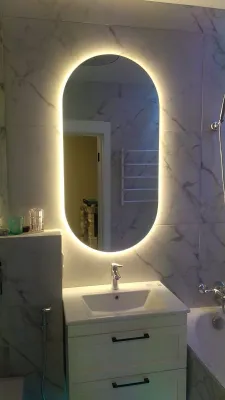Non touchscreen Cermin Aesthetic Kapsul Kaca Dinding Wastafel Kamar Mandi Aesthetic Mirror