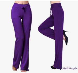 Modale Yoga Pants Square Dance Clothes Long Sports Fitness High Waist Modern Straight Leg Pants Spring Autumn Practice Dance Women