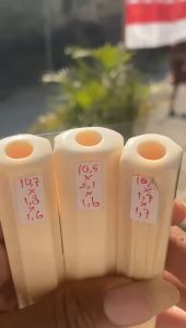 Pipa GG Asli Lokal Panjang 10cm Model Blimbing Runcang Klasik Bahan Merah Bening Mulus