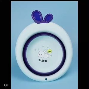 Chậu rửa mặt cho bé chậu gấp gọn cho bé tai thỏ tròn cao cấp đáng yêu thau rửa mặt an toàn cho bé - Happy Home 4U