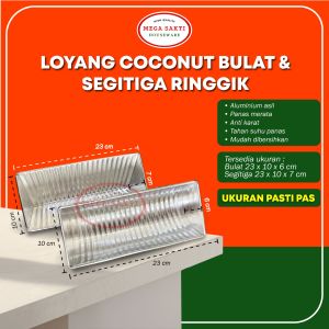 [1 PCS] LOYANG BOLU SEMANGKA ATAU COCONUT / LOYANG PUDING SEMANGKA ATAU COCONUT BAHAN ALUMINIUM TEBAL
