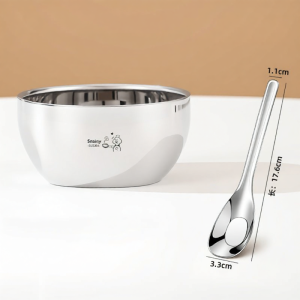 CHUANGSHUNFU | Child Friendly Unbreakable Stainless Steel Bowl