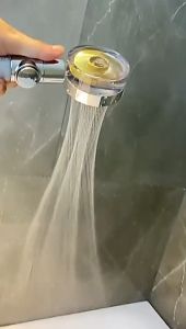 【Life Shop】Pressure Booster Shower Head Nozzle with Water Filter Turbo Fan Water Savingr 360 Rotation Turbo Fan Kepala Paip Pancuran Mandi ES704