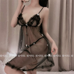 Đồ Ngủ Ren Mỏng Gợi Cảm Gill Back Mystery V-neck Dây Đeo Thường Ngày Đồ Ngủ Mùa Hè Cho Nữ Đồ Lót Không Dây Bằng Polyester