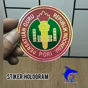 PGRI PERSATUAN GURU REPUBLIK INDONESIA STIKER PGRI STIKER HOLOGRAM