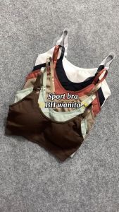 Ninabobo BR040 Sport Bra Polos BH Olahraga Pakaian Dalam Wanita Bh Yoga Gym Lari Wanita Tanpa Kawat Ada Busa